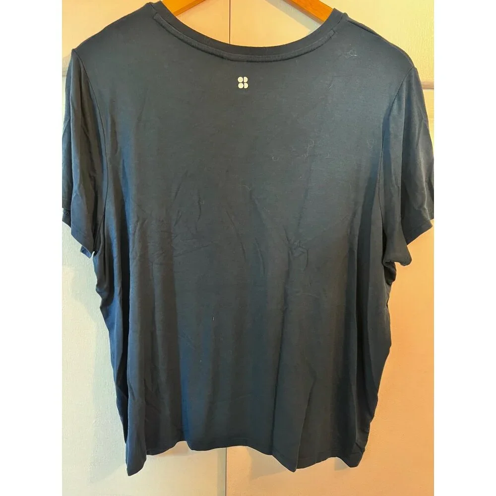 Sweaty Betty tee shirt "Support Women Support the Wolrld", Size XL, Blue, Modal - Picture 3 of 8